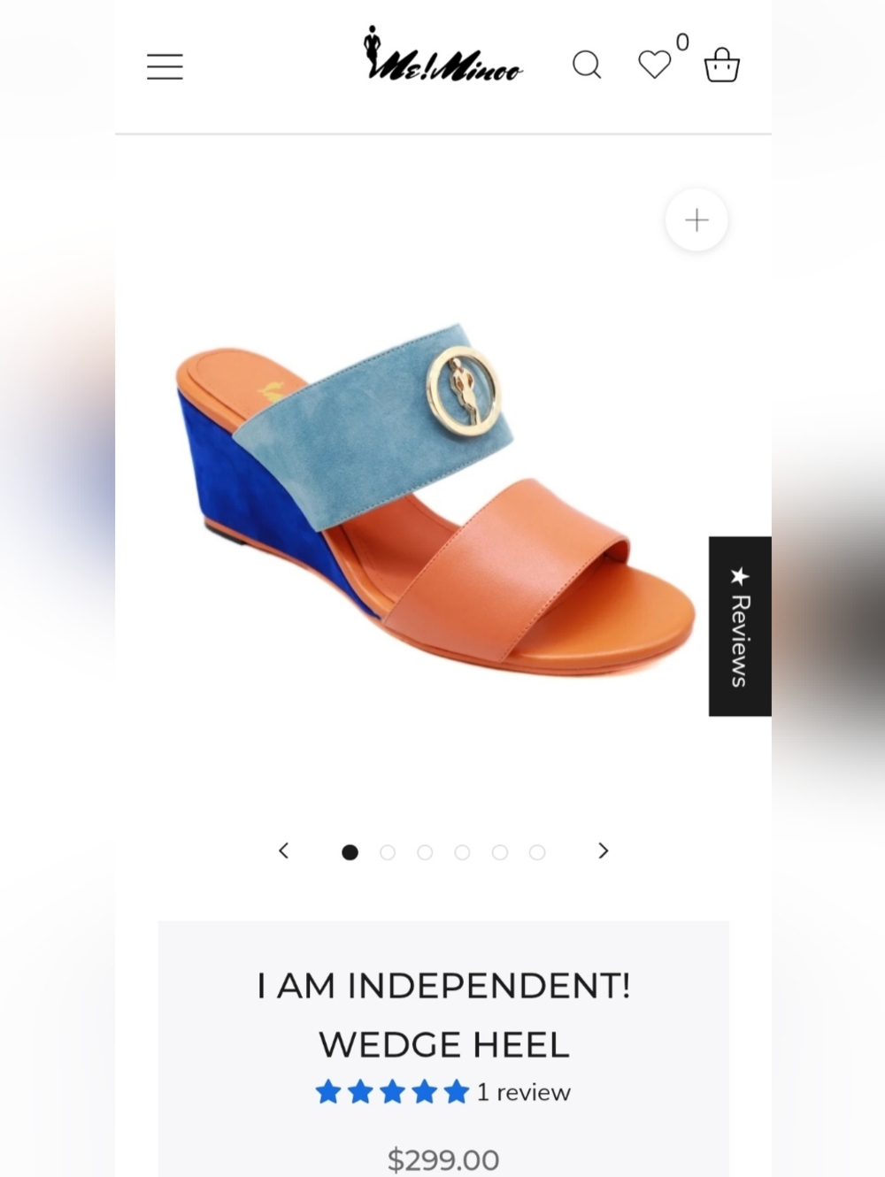Women's Colorblock Wedge Sandal - Blue, Orange